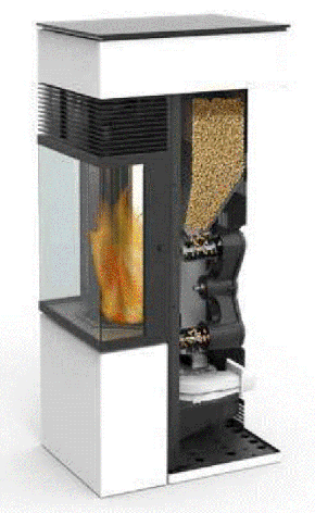 Acheminement des pellets dans un poêle DIELLE